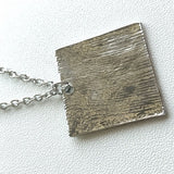 Etched Christian Oceans Song Lyrics Silver Pendant Necklace