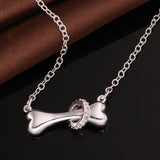Silver Dog Bone Necklace Free + Shipping